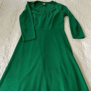 Merona Green Cotton Fit & Flare Dress Size S